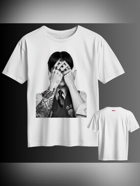 BTS arirang merch concert White Graphic T-Shirt  (F) Jungkook